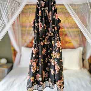 Black Floral Summer Dress